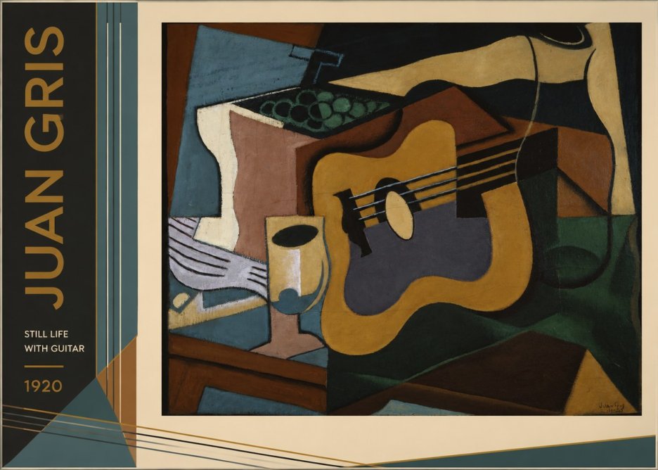Juan Gris Still Life with Guitar No2 - Poster