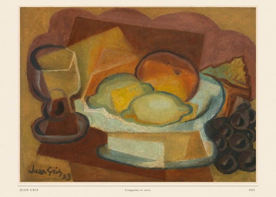 Juan Gris Compotier Et Verre No6 - Poster