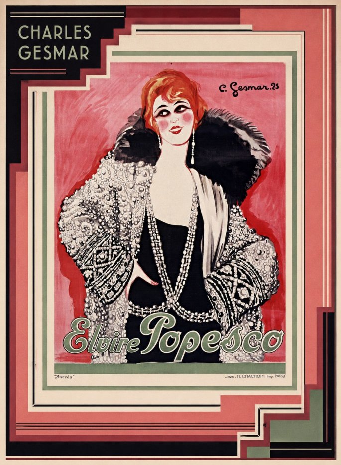 Charles Gesmar Elvire Popesco I No3 - Poster