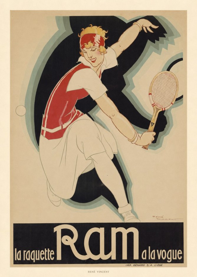 René Vincent Ram La Raquette À La Vogue No6 - Poster