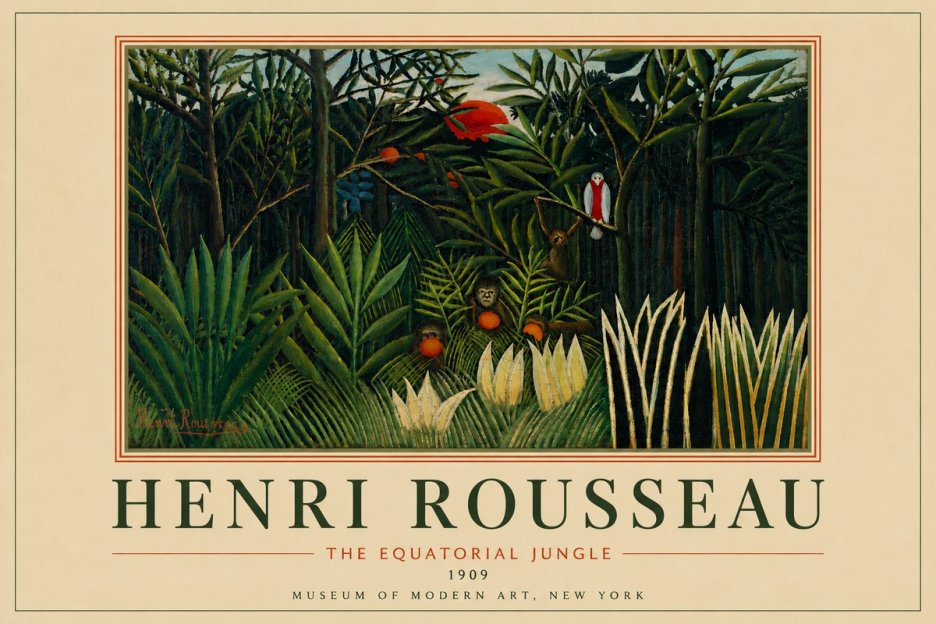 Rousseau The Equatorial Jungle I No6 - Poster
