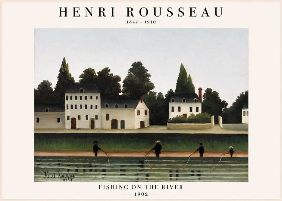 Rousseau Fishing on the River No1 - Poster