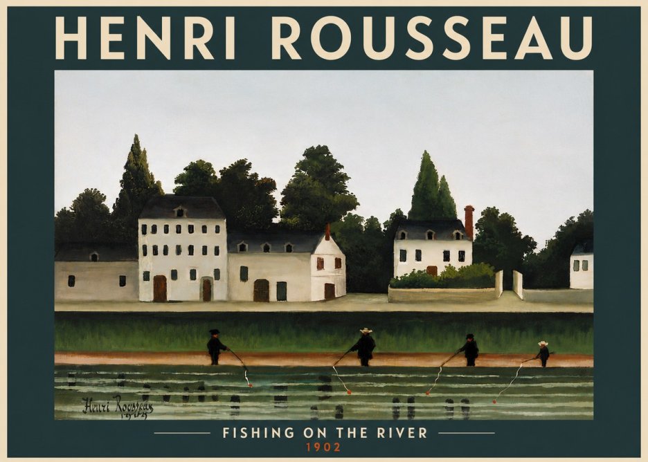Rousseau Fishing on the River No5 - Poster