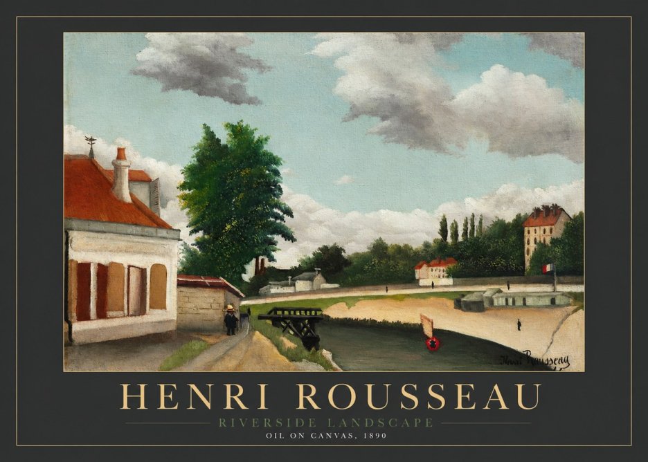 Rousseau Riverside Landscape No2 - Poster