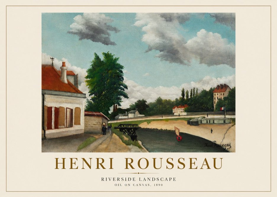 Rousseau Riverside Landscape No5 - Poster