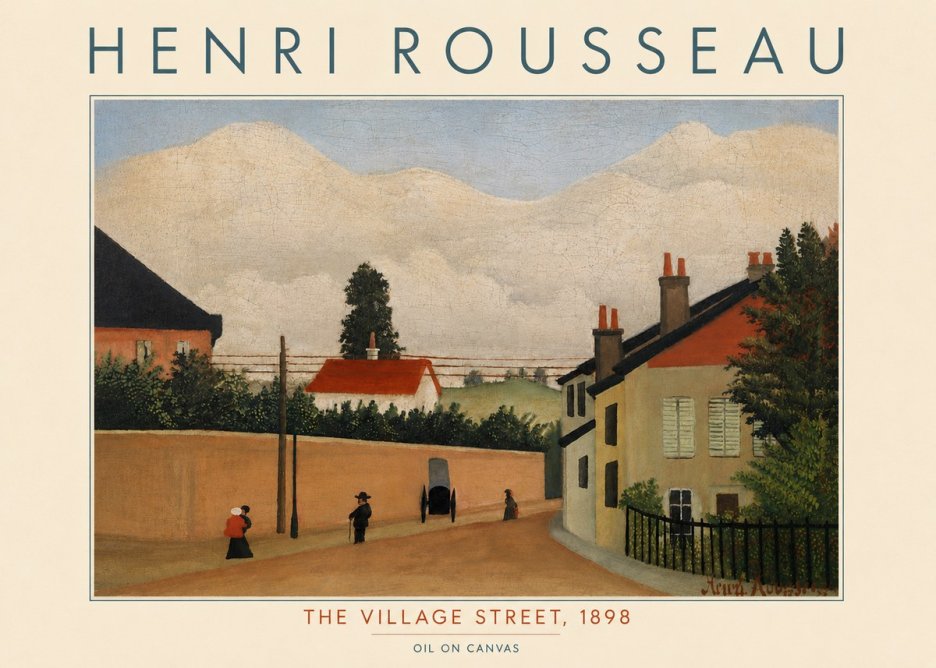 Rousseau The Village Street No5 - Poster