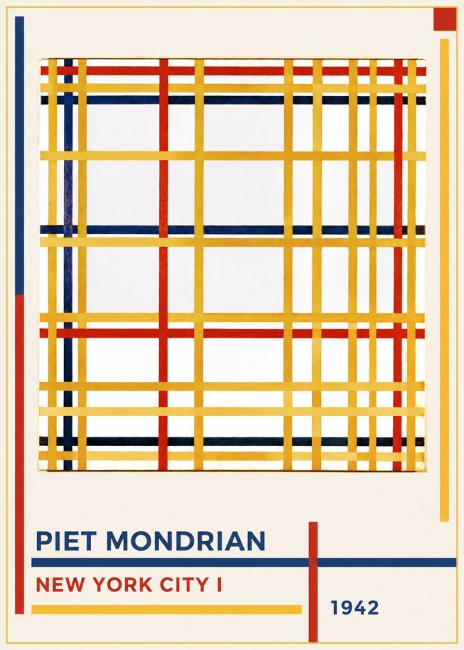 Piet Mondrian New York City I No1 - Poster