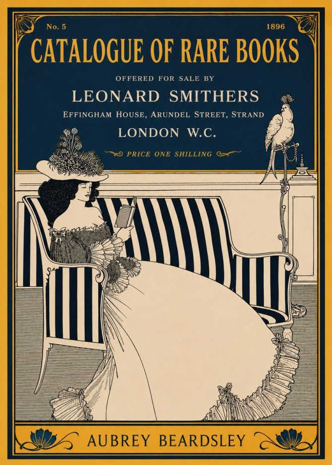 Aubrey Beardsley Catalogue of Rare Books No2 - Poster
