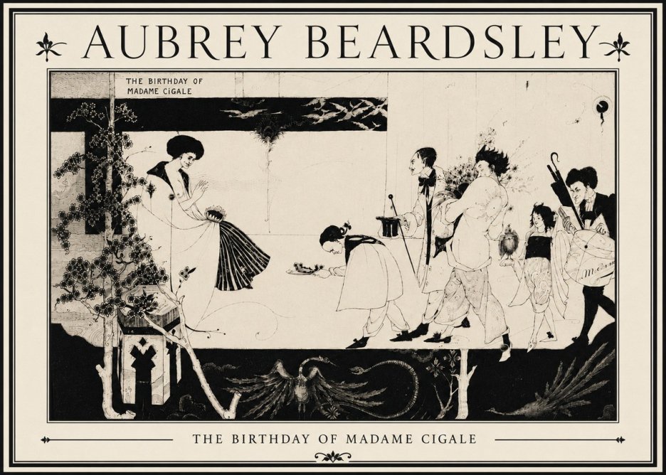 Aubrey Beardsley The Birthday of Madame Cigale No5 - Poster