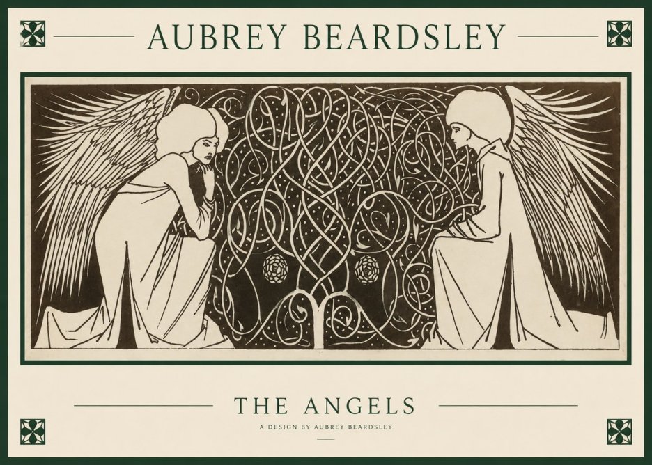 Aubrey Beardsley Two Angels No6 - Poster