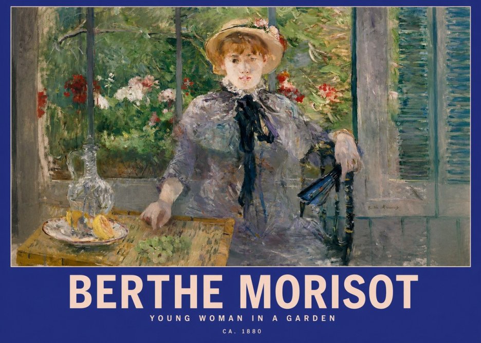 Berthe Morisot Young Woman Seated by a Window (Jeune Femme Assise À La Fenêtre) No3 - Poster