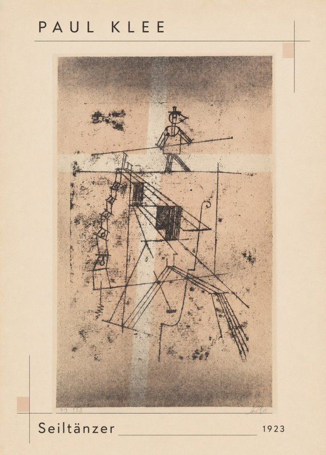 Paul Klee Seiltänzer II No3 - Poster