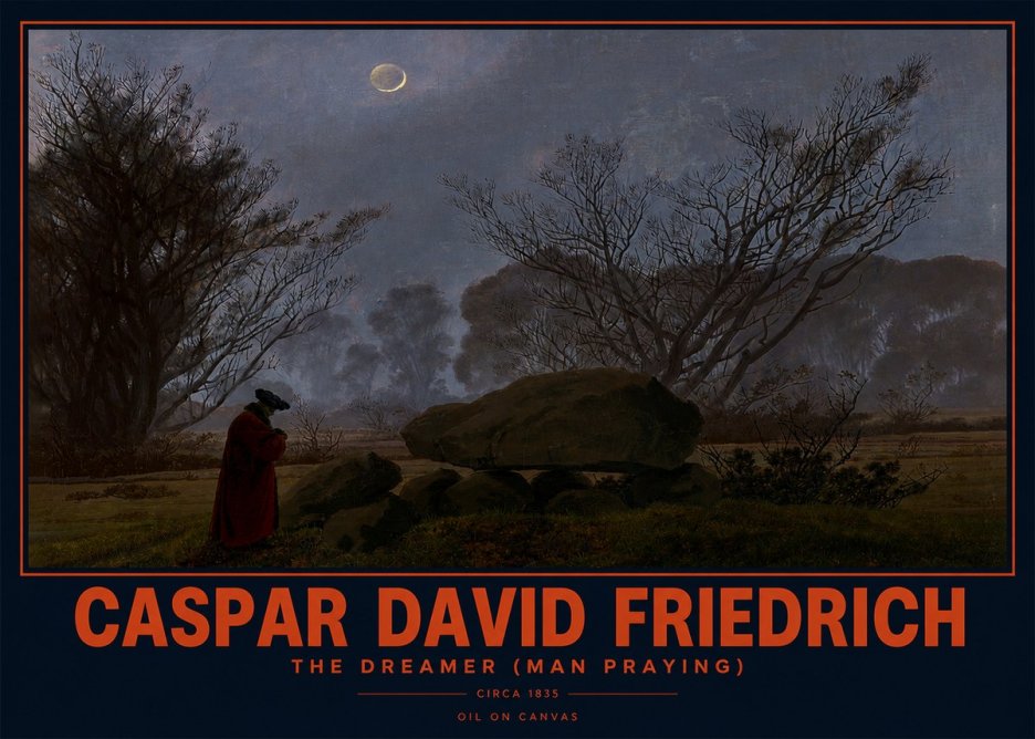 Caspar David Friedrich The Dreamer (Man Praying) No2 - Poster