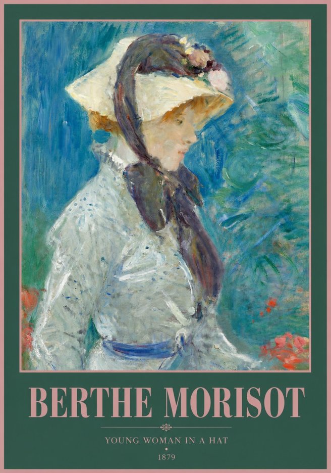 Berthe Morisot Young Woman in a Hat No2 - Poster