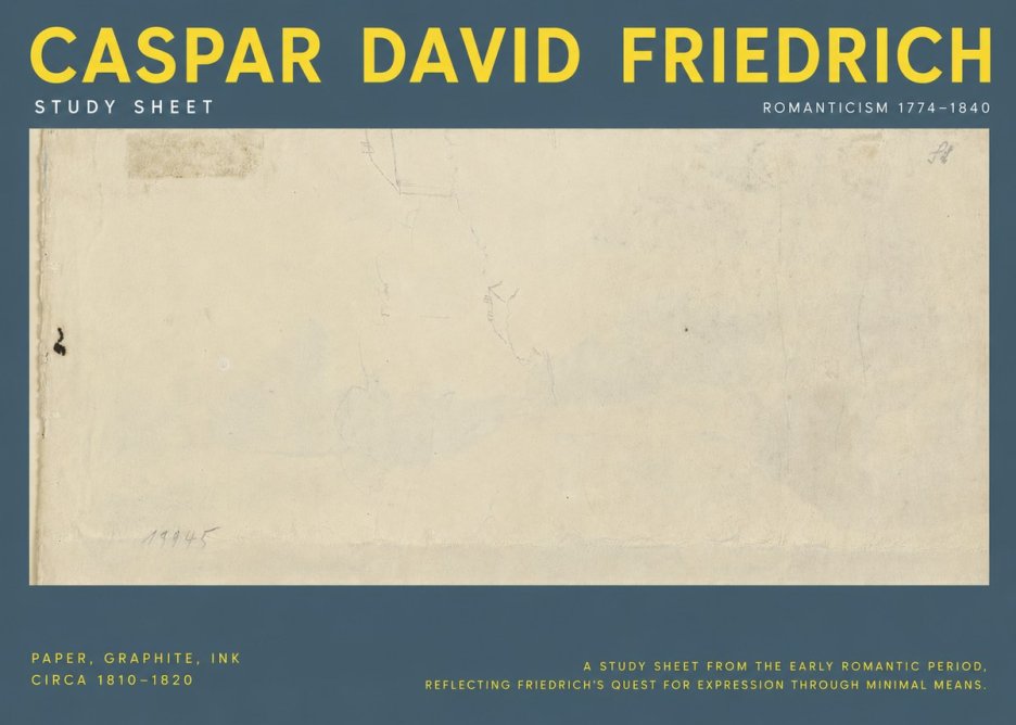 Caspar David Friedrich Study Sheet No5 - Poster