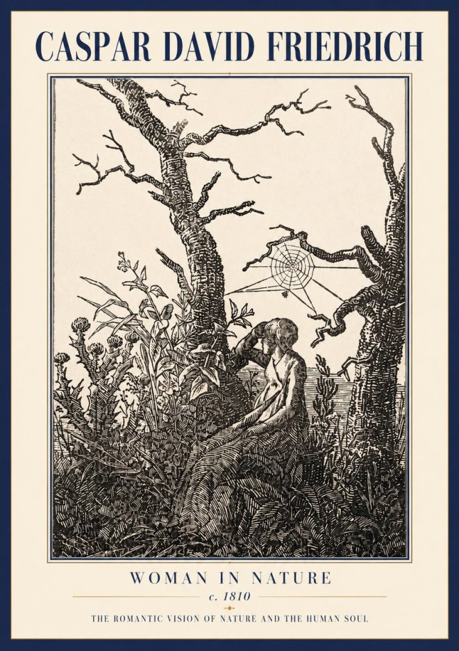 Caspar David Friedrich Woman in Nature No3 - Poster