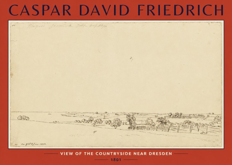 Caspar David Friedrich View of the Countryside Near Dresden No2 - Poster