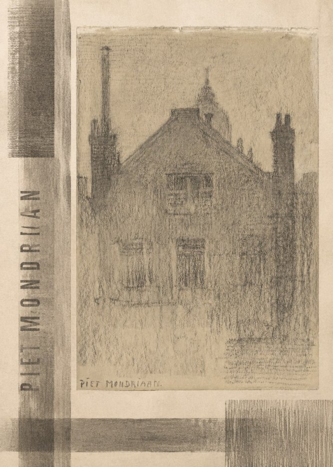 Piet Mondrian House Study No4 - Poster