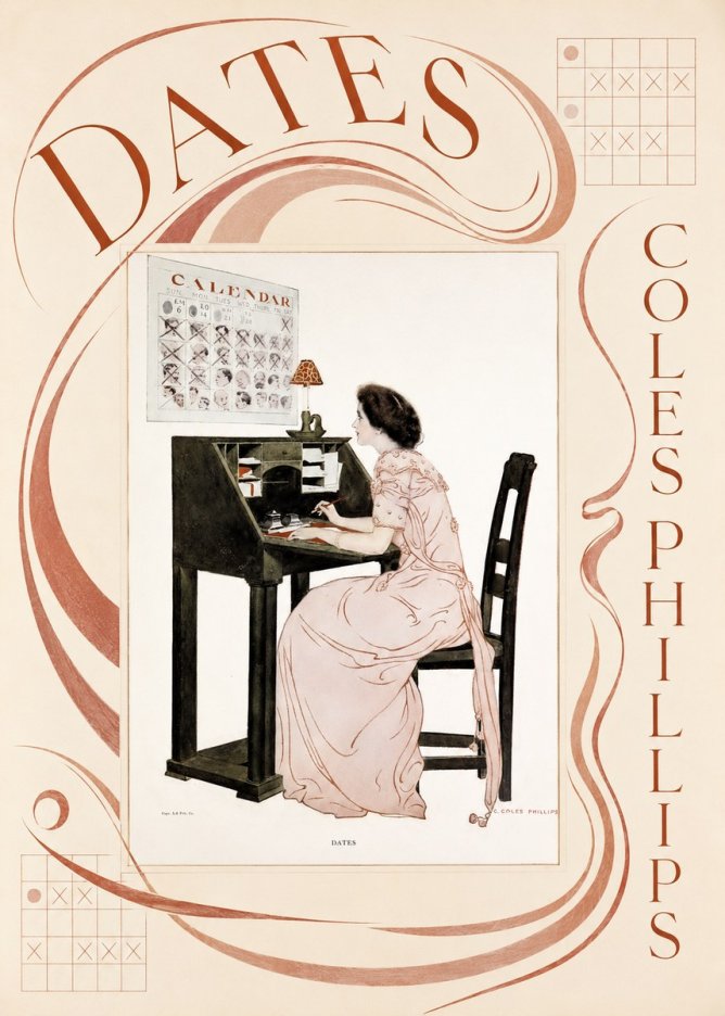 Coles Phillips Dates No6 - Poster