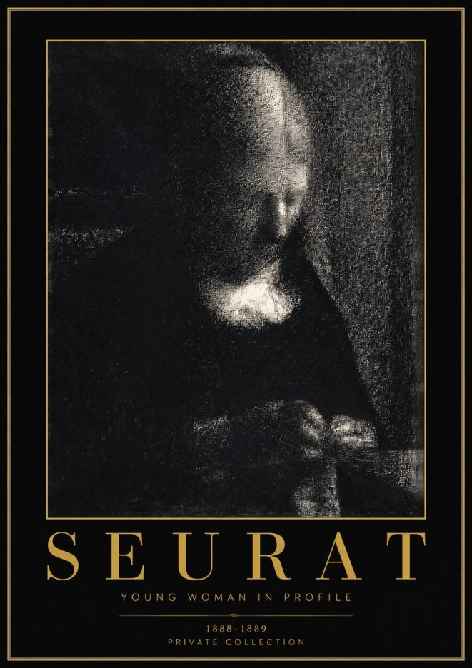 Seurat Young Woman in Profile No4 - Poster