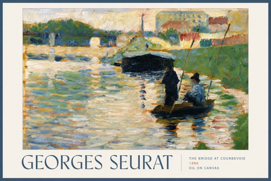 Seurat The Bridge at Courbevoie No2 - Poster