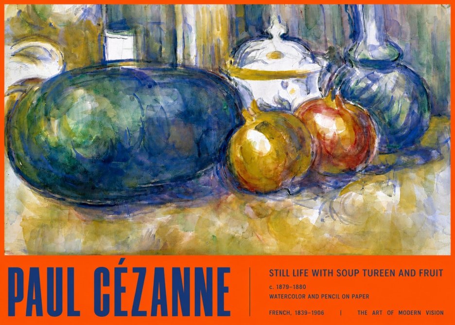 Paul Cézanne Still Life with Apples and Vessels No3 - Poster