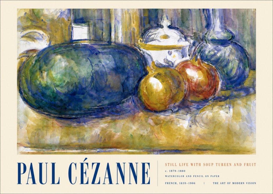 Paul Cézanne Still Life with Apples and Vessels No4 - Poster