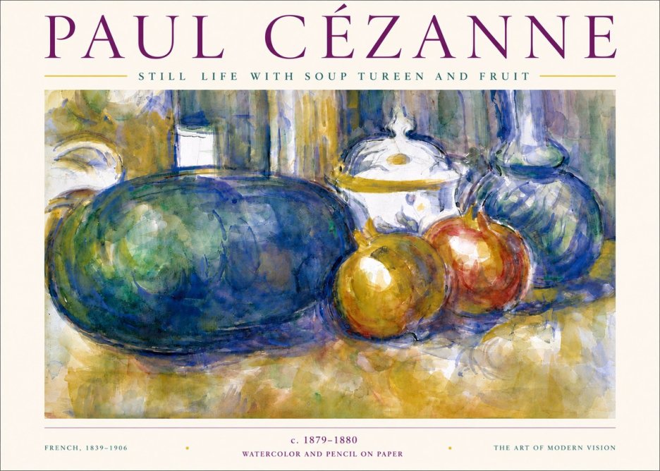 Paul Cézanne Still Life with Apples and Vessels No6 - Poster