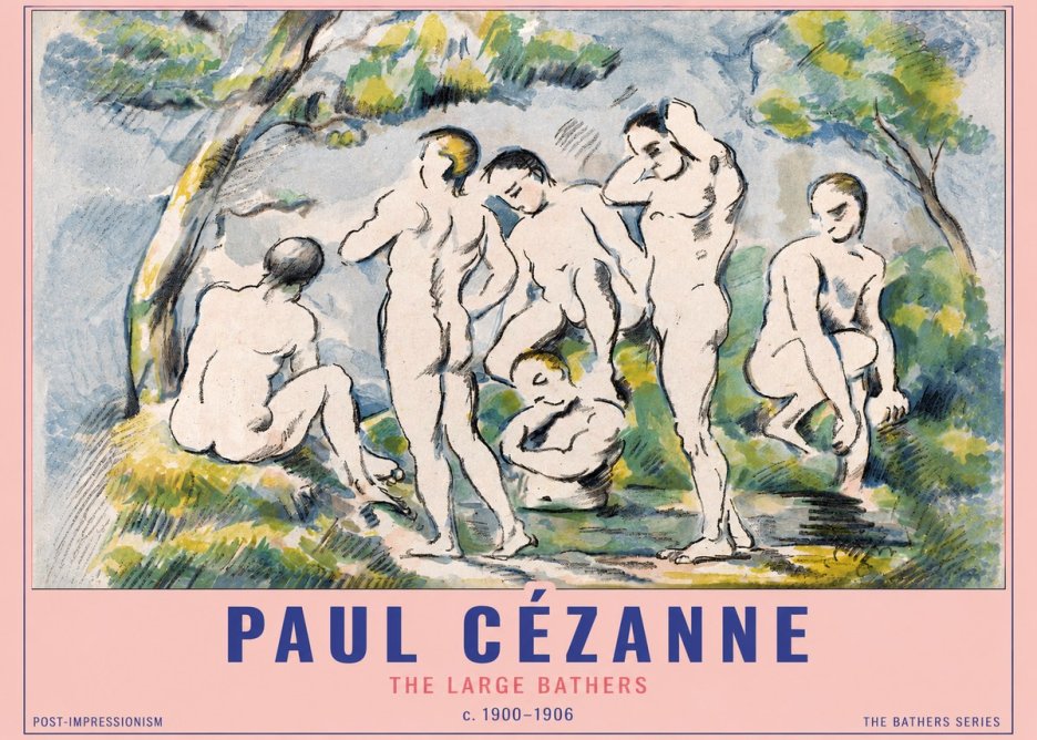 Paul Cézanne The Large Bathers I No3 - Poster