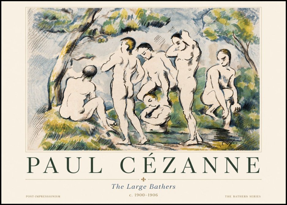 Paul Cézanne The Large Bathers I No5 - Poster