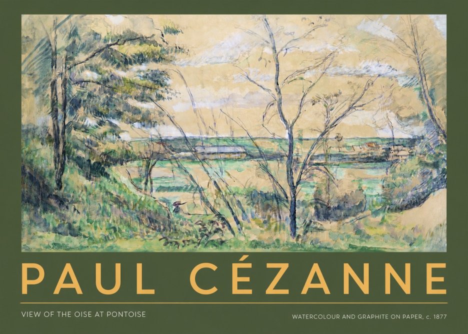 Paul Cézanne View of the Oise at Pontoise I No3 - Poster