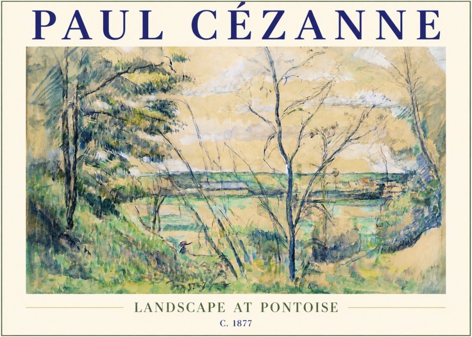 Paul Cézanne View of the Oise at Pontoise I No6 - Poster
