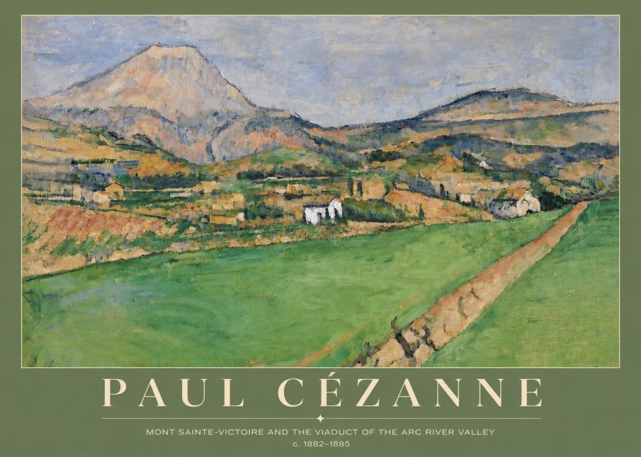 Paul Cézanne Mont Sainte-victoire and the Viaduct of the Arc River Valley No5 - Poster