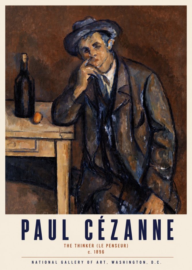 Paul Cézanne The Thinker (Le Penseur) No3 - Poster