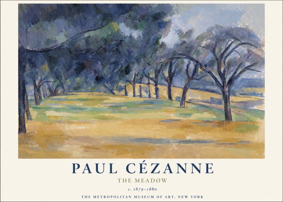 Paul Cézanne The Meadow No1 - Poster