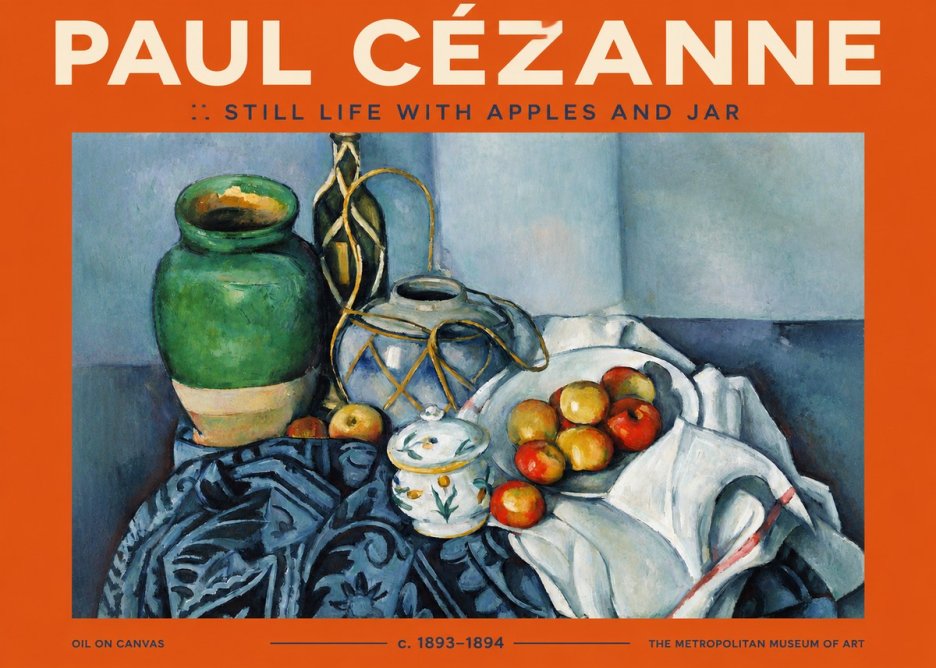 Paul Cézanne Still Life with Apples and Jar No2 - Poster