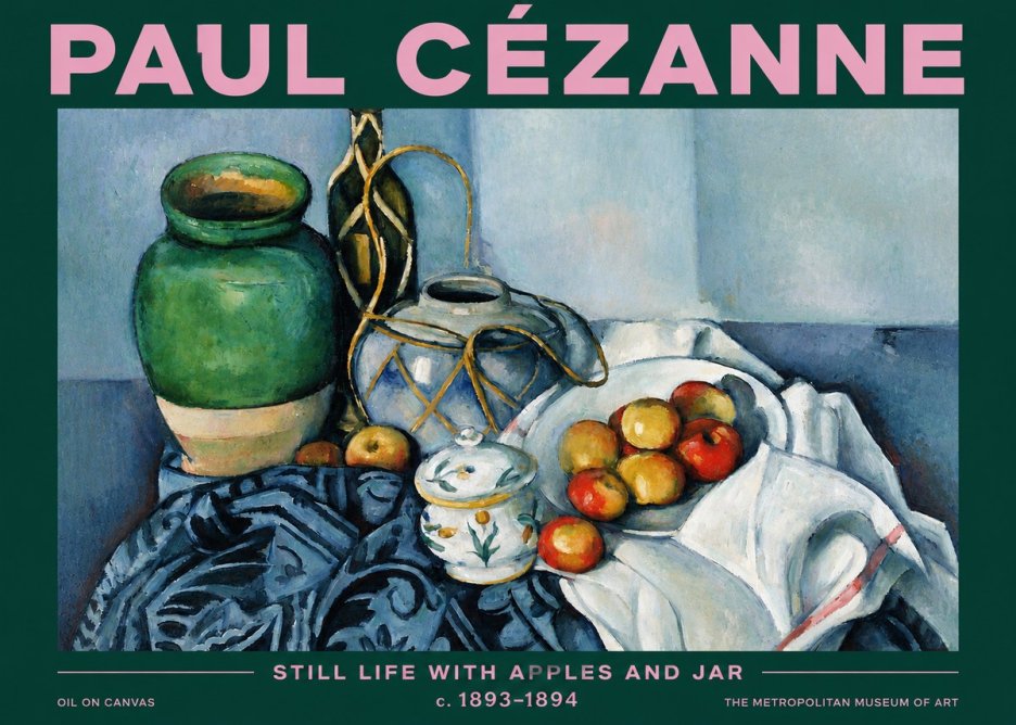 Paul Cézanne Still Life with Apples and Jar No3 - Poster