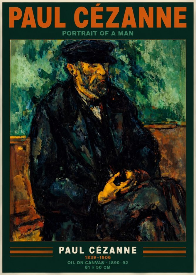 Paul Cézanne Portrait of a Man I No2 - Poster