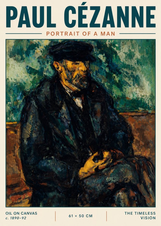 Paul Cézanne Portrait of a Man I No6 - Poster
