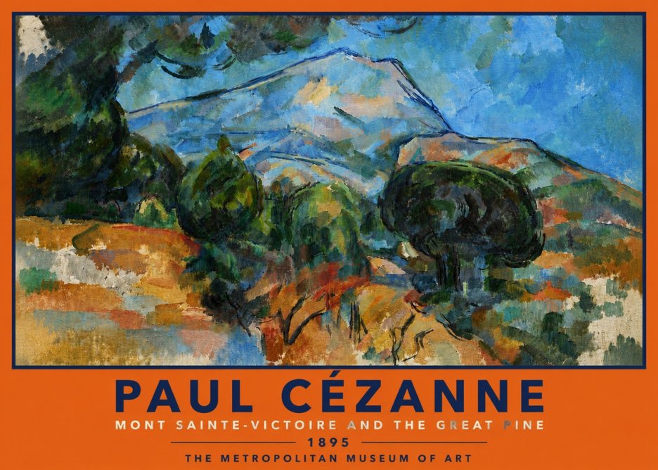 Paul Cézanne Mont Sainte-victoire and the Great Pine No5 - Poster