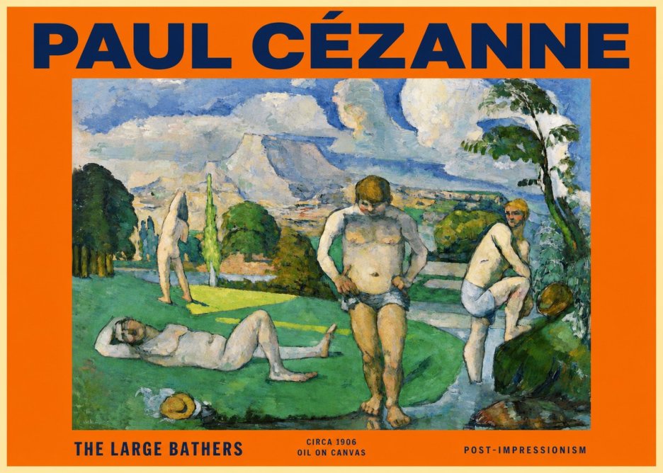 Paul Cézanne Bathers II No6 - Poster