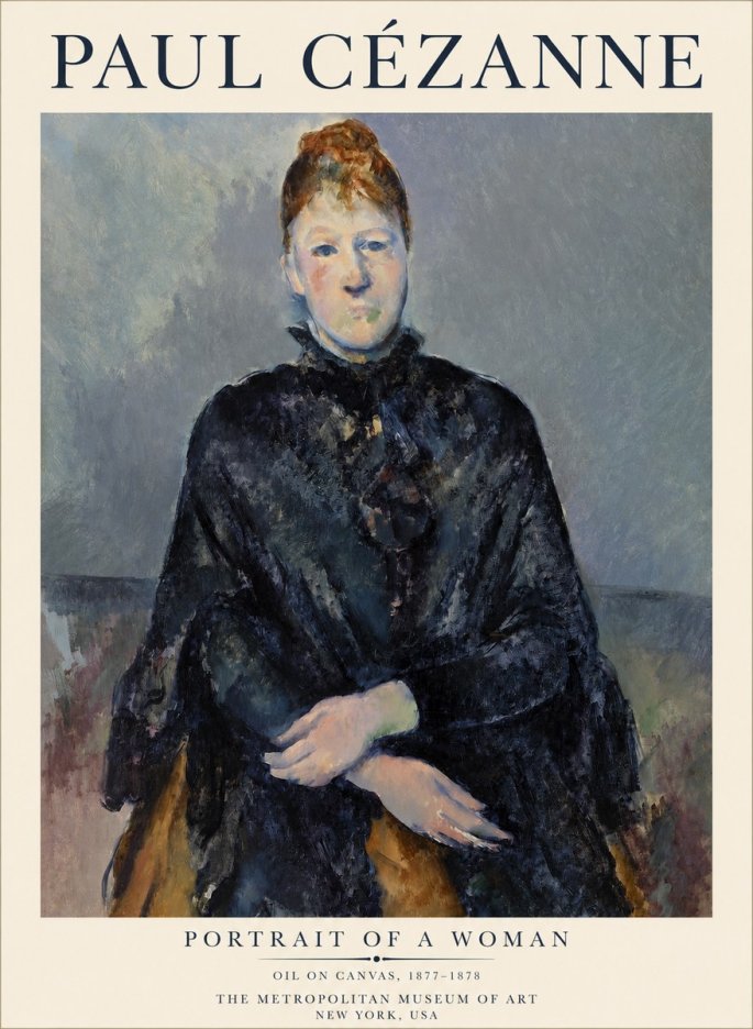 Paul Cézanne Portrait of a Woman I No1 - Poster