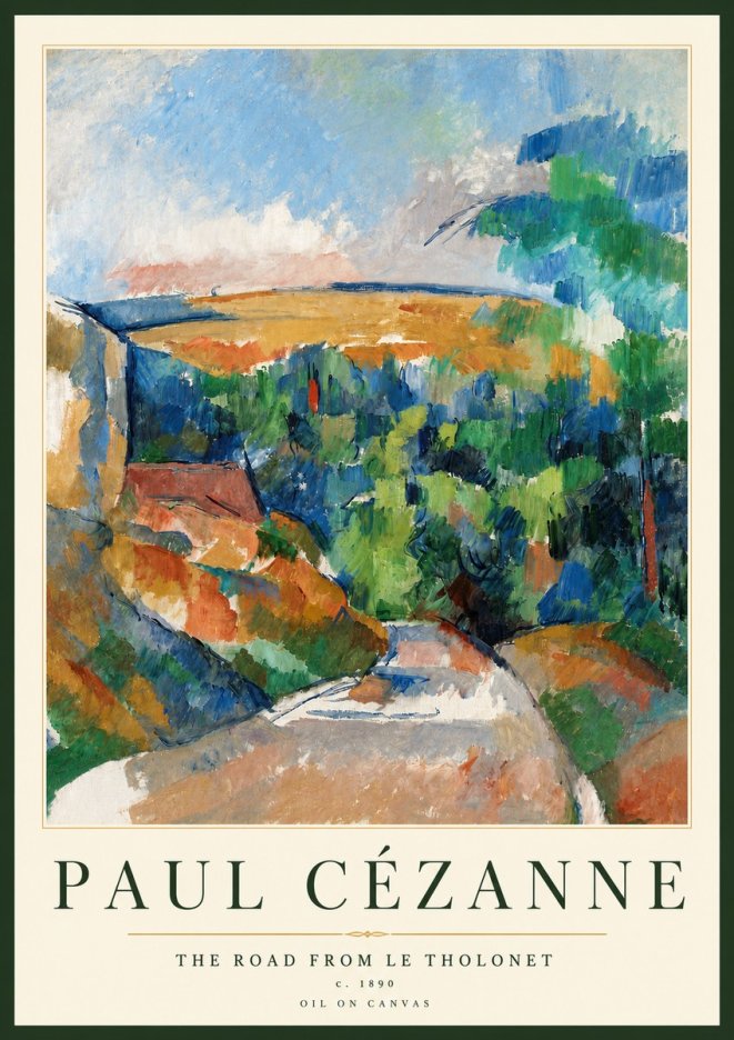 Paul Cézanne The Road from Le Tholonet No3 - Poster
