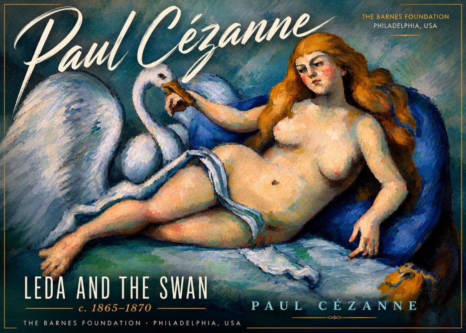 Paul Cézanne Leda and the Swan No6 - Poster