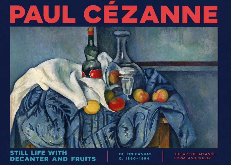 Paul Cézanne Still Life with Decanter and Fruits No2 - Poster