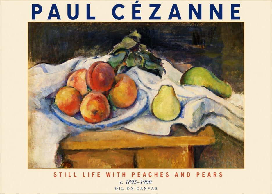 Paul Cézanne Still Life with Peaches and Pears No3 - Poster