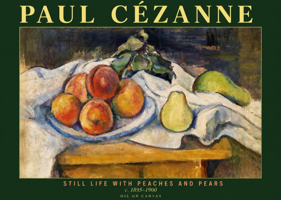 Paul Cézanne Still Life with Peaches and Pears No4 - Poster