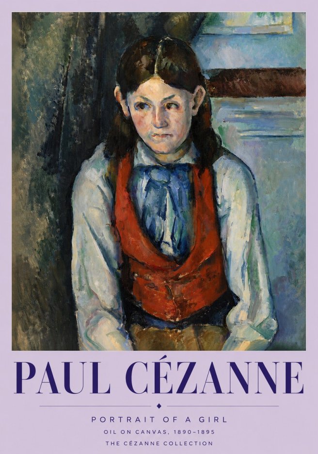Paul Cézanne Portrait of a Girl No3 - Poster