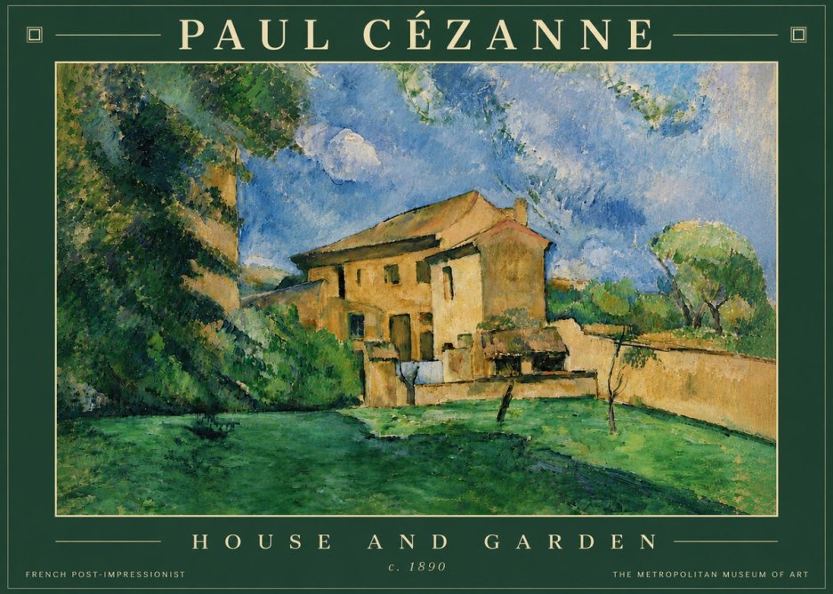 Paul Cézanne House and Garden No6 - Poster