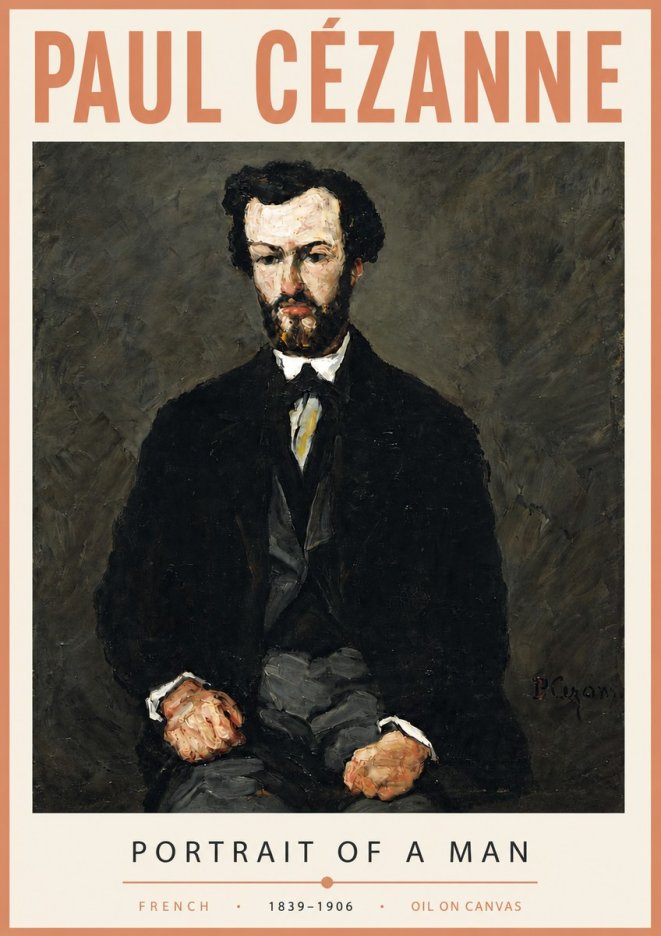 Paul Cézanne Portrait of a Man II No4 - Poster